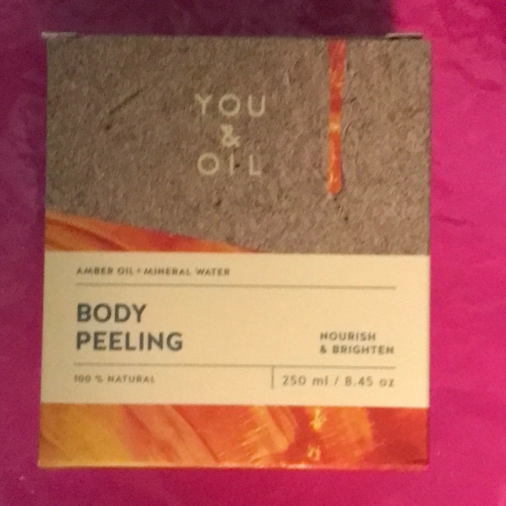You & Oil 🌻 Body Peeling 100% natural nourish & brighten 8.45 oz. NEW NIB